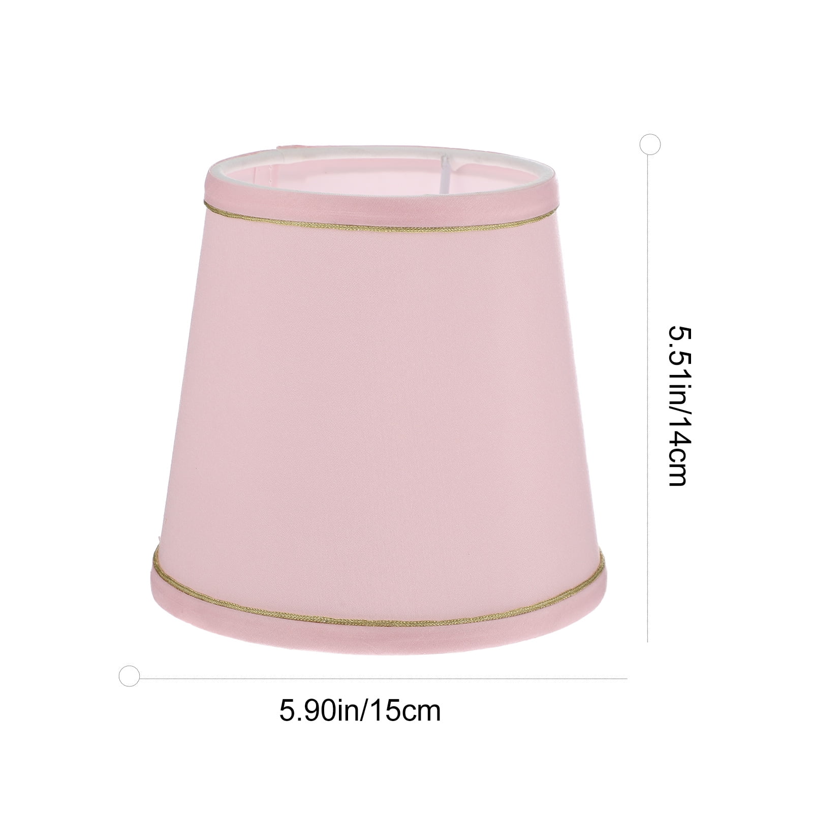 Ortofally Drum Lamp Shade Linen Fabric Lamp Cover Chandelier Lamp Shades for Chandeliers Lights Table Floor Wall Lamps Replacement 17.00X16.00X4.00CM Pink - Image 5