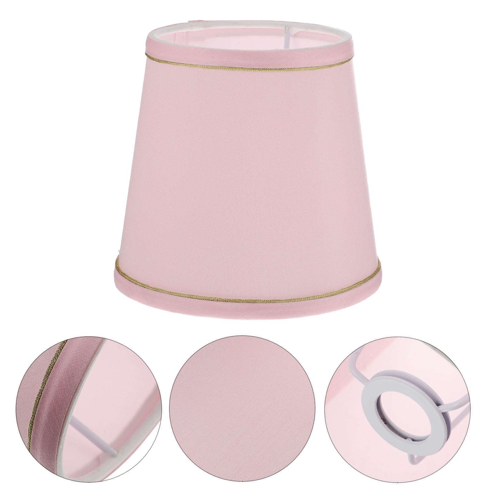 Ortofally Drum Lamp Shade Linen Fabric Lamp Cover Chandelier Lamp Shades for Chandeliers Lights Table Floor Wall Lamps Replacement 17.00X16.00X4.00CM Pink - Image 8