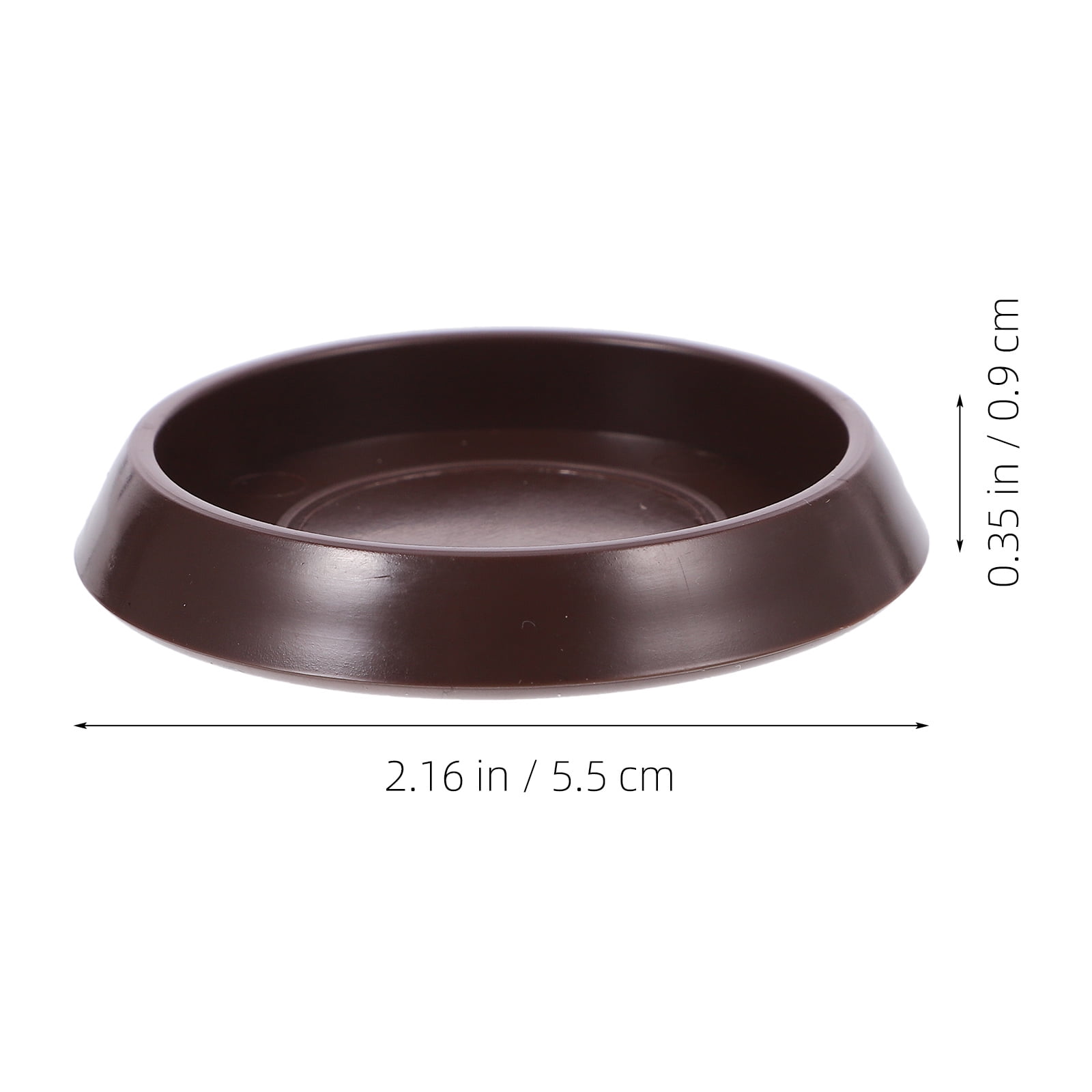 Ortofally Round Furniture Castor Cup Set: 12pcs Non Skid Wheel Caster Cups Furniture Pad Floor Protectors Caster Cups 12.00X4.00X3.00CM Brown - Image 3