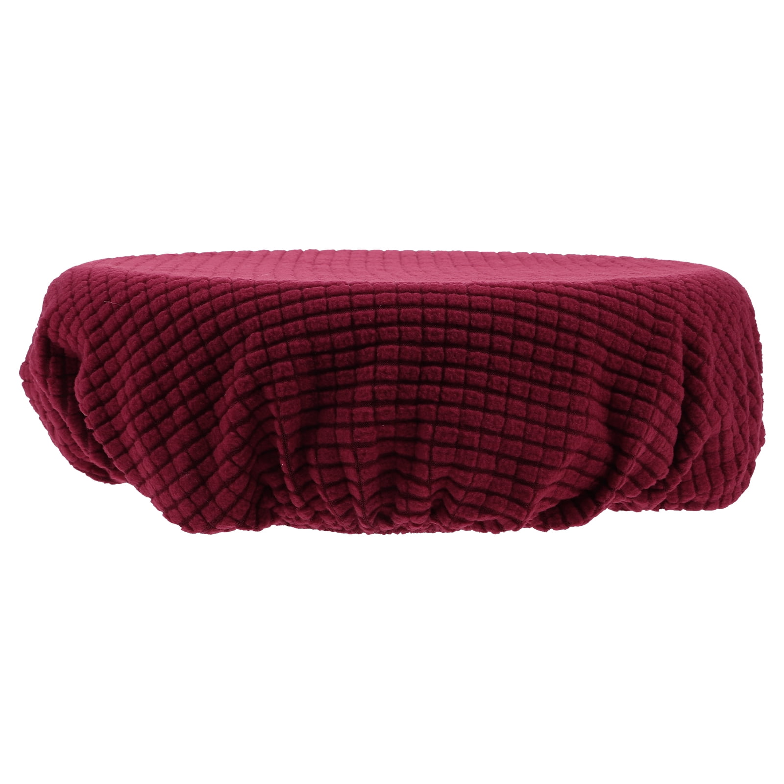 Ortofally Bar Stool Covers Stretchy Round Chair Covers Slipcover Washable Stool Cushion Elastic Bar Chair Covers Grey 27.5X17.5X6CM Dark Red - Image 5