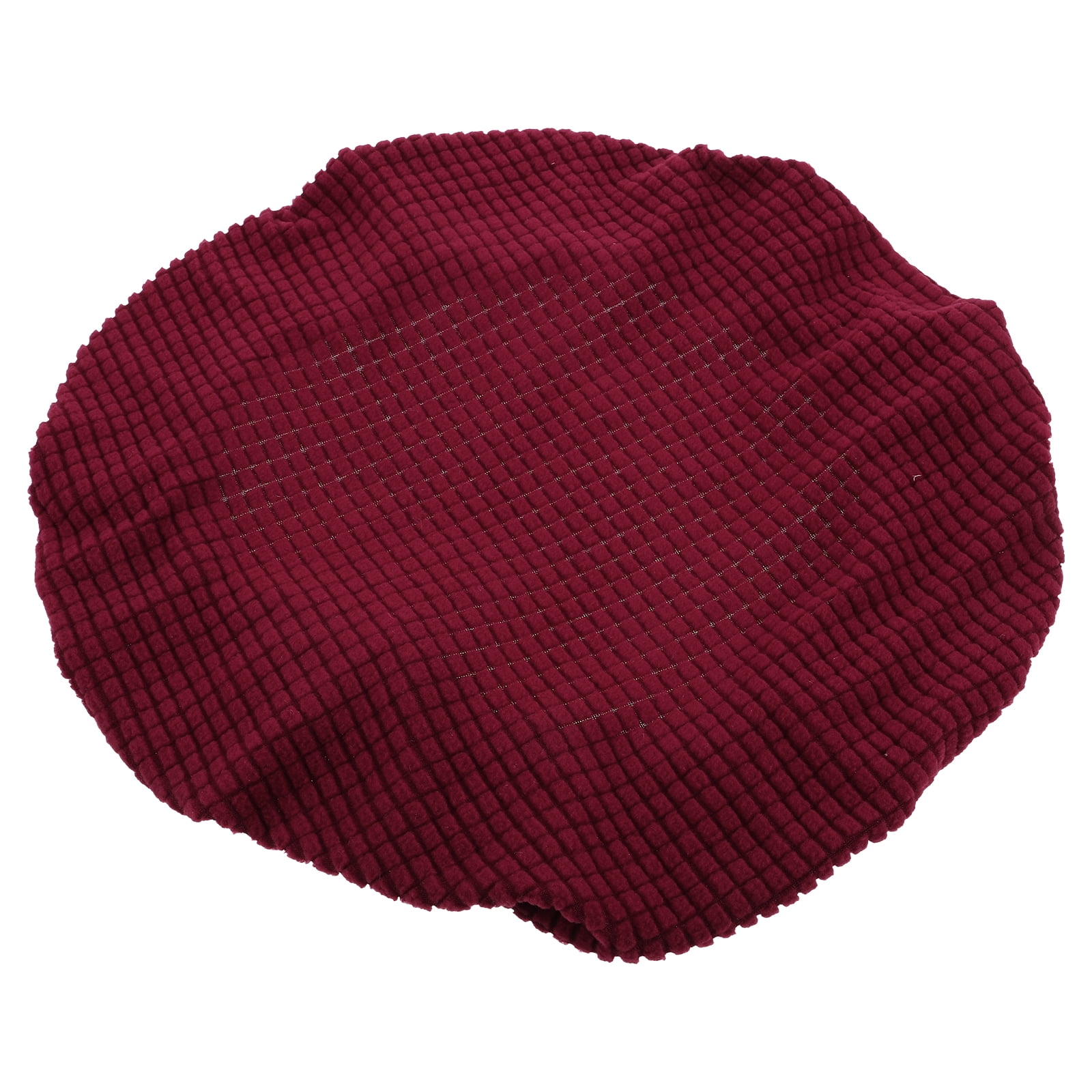 Ortofally Bar Stool Covers Stretchy Round Chair Covers Slipcover Washable Stool Cushion Elastic Bar Chair Covers Grey 27.5X17.5X6CM Dark Red - Image 6