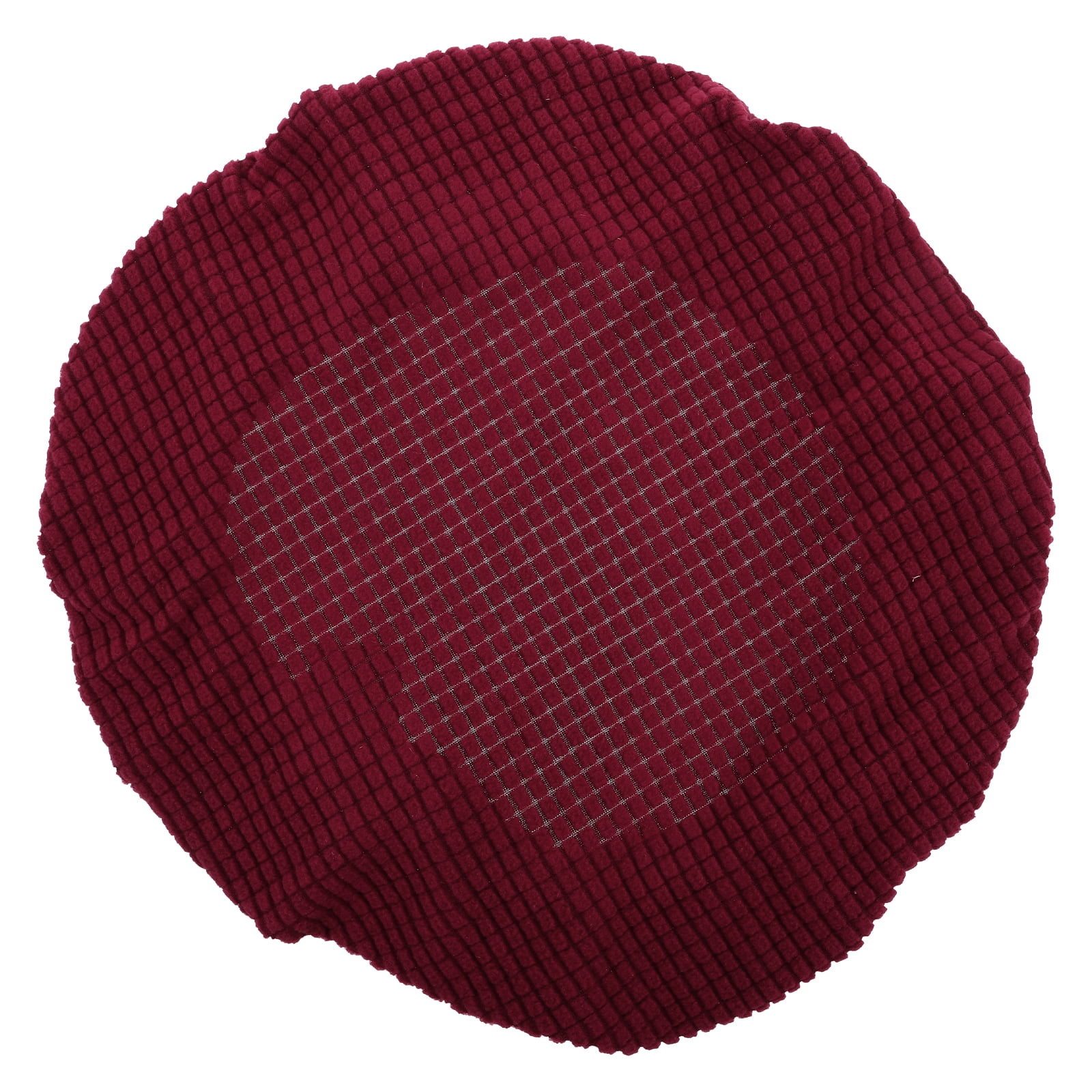 Ortofally Bar Stool Covers Stretchy Round Chair Covers Slipcover Washable Stool Cushion Elastic Bar Chair Covers Grey 27.5X17.5X6CM Dark Red - Image 8