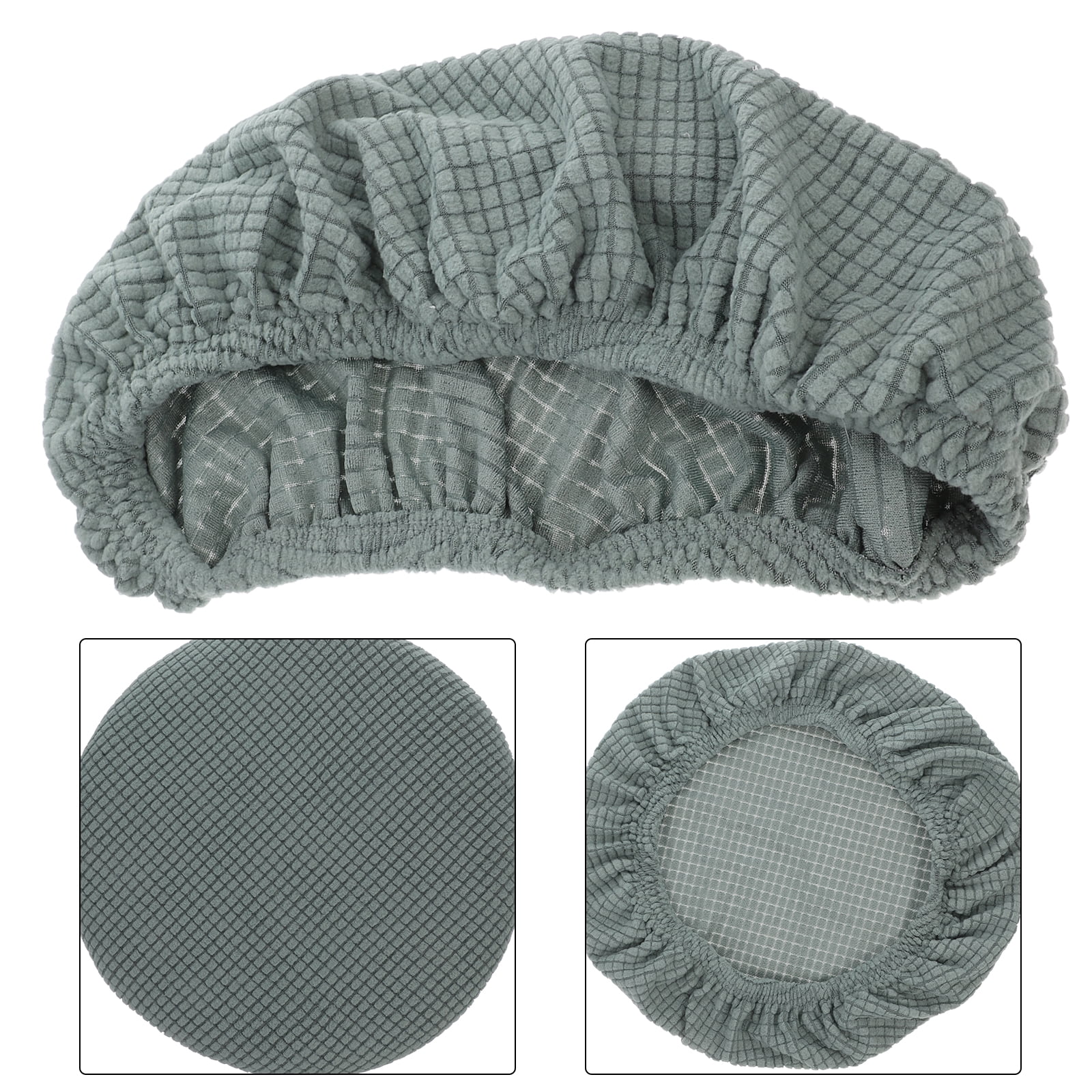 Ortofally Bar Stool Covers Stretchy Round Chair Covers Slipcover Washable Stool Cushion Elastic Bar Chair Covers Grey 1.60X1.50X1.50CM Green - Image 3