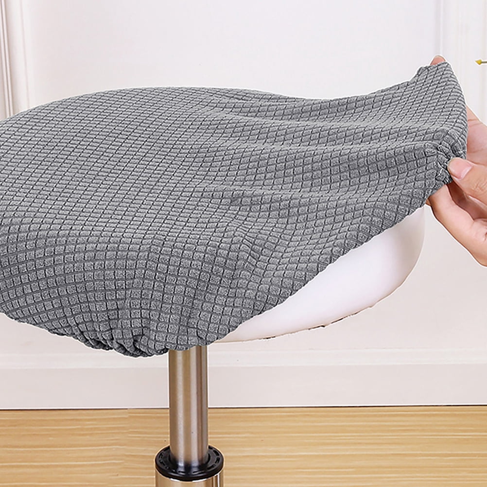 Ortofally Bar Stool Covers Stretchy Round Chair Covers Slipcover Washable Stool Cushion Elastic Bar Chair Covers 2.50X1.50X1.00CM Grey - Image 2