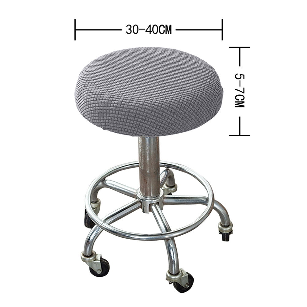 Ortofally Bar Stool Covers Stretchy Round Chair Covers Slipcover Washable Stool Cushion Elastic Bar Chair Covers 2.50X1.50X1.00CM Grey - Image 5