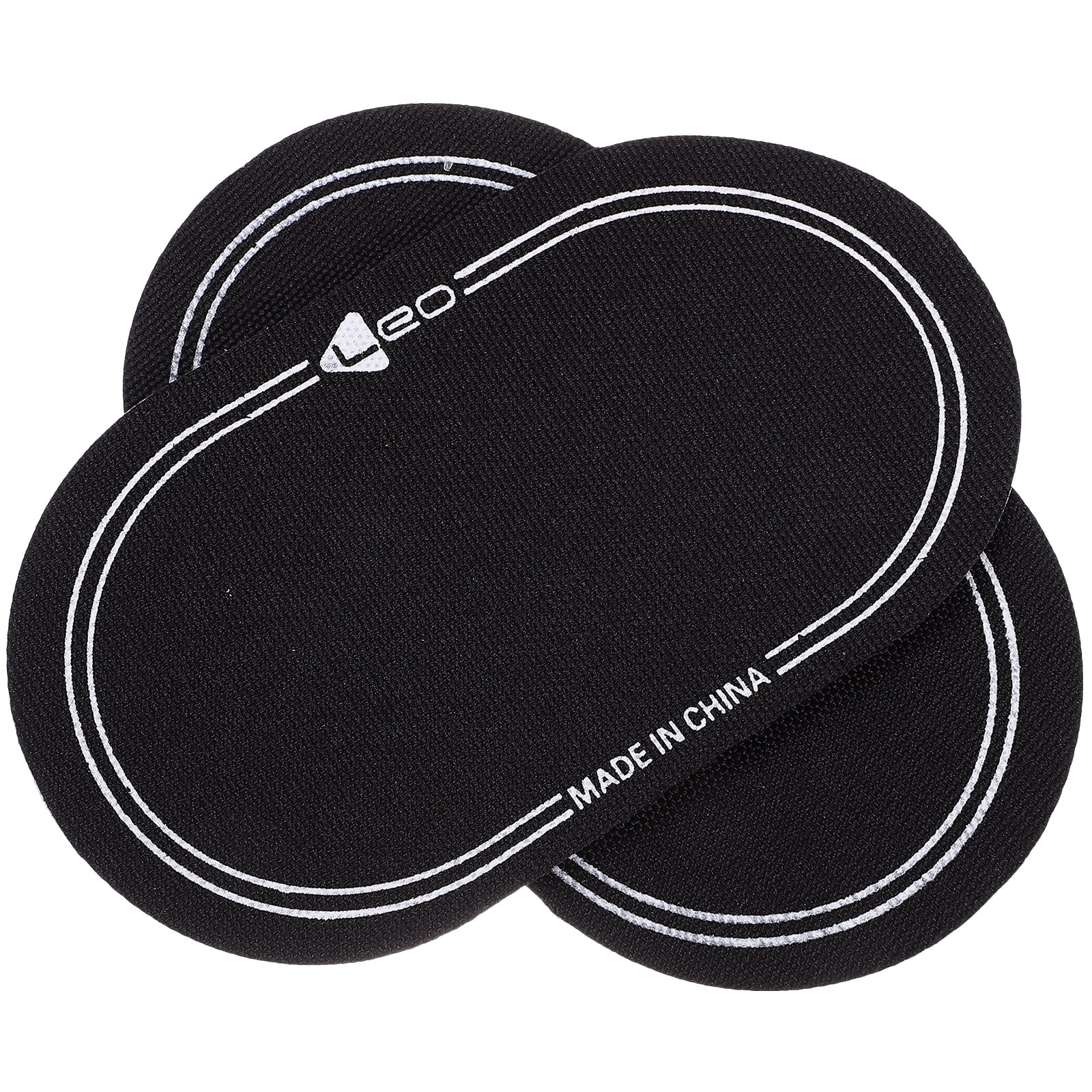 Ortofally 2Pcs Bass Drum Patch Double Drum Pedal Patches Drum Pads Sticker for Drum Percussion Accessories 9.20X4.20X3.90CM Black - Image 1