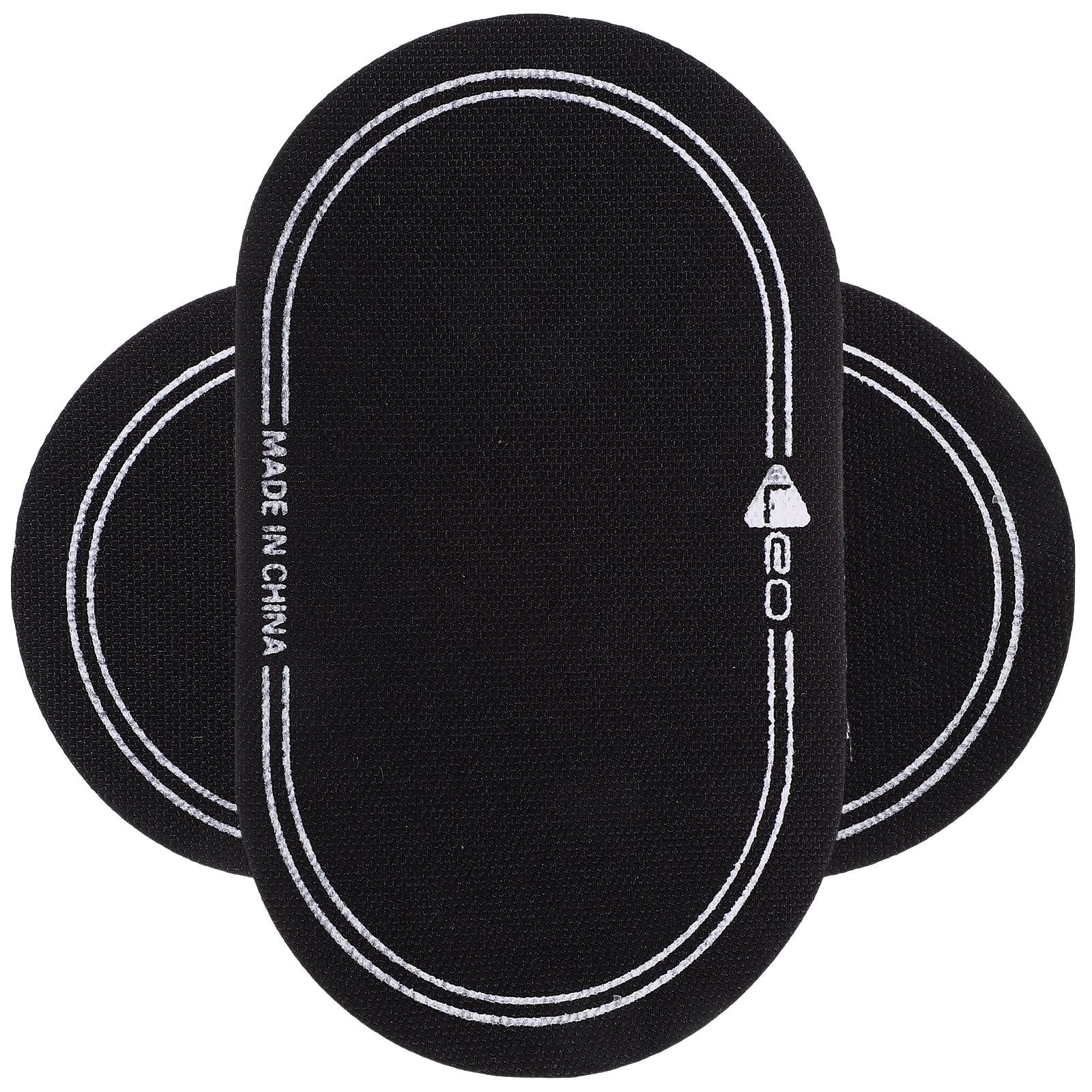Ortofally 2Pcs Bass Drum Patch Double Drum Pedal Patches Drum Pads Sticker for Drum Percussion Accessories 9.20X4.20X3.90CM Black - Image 4
