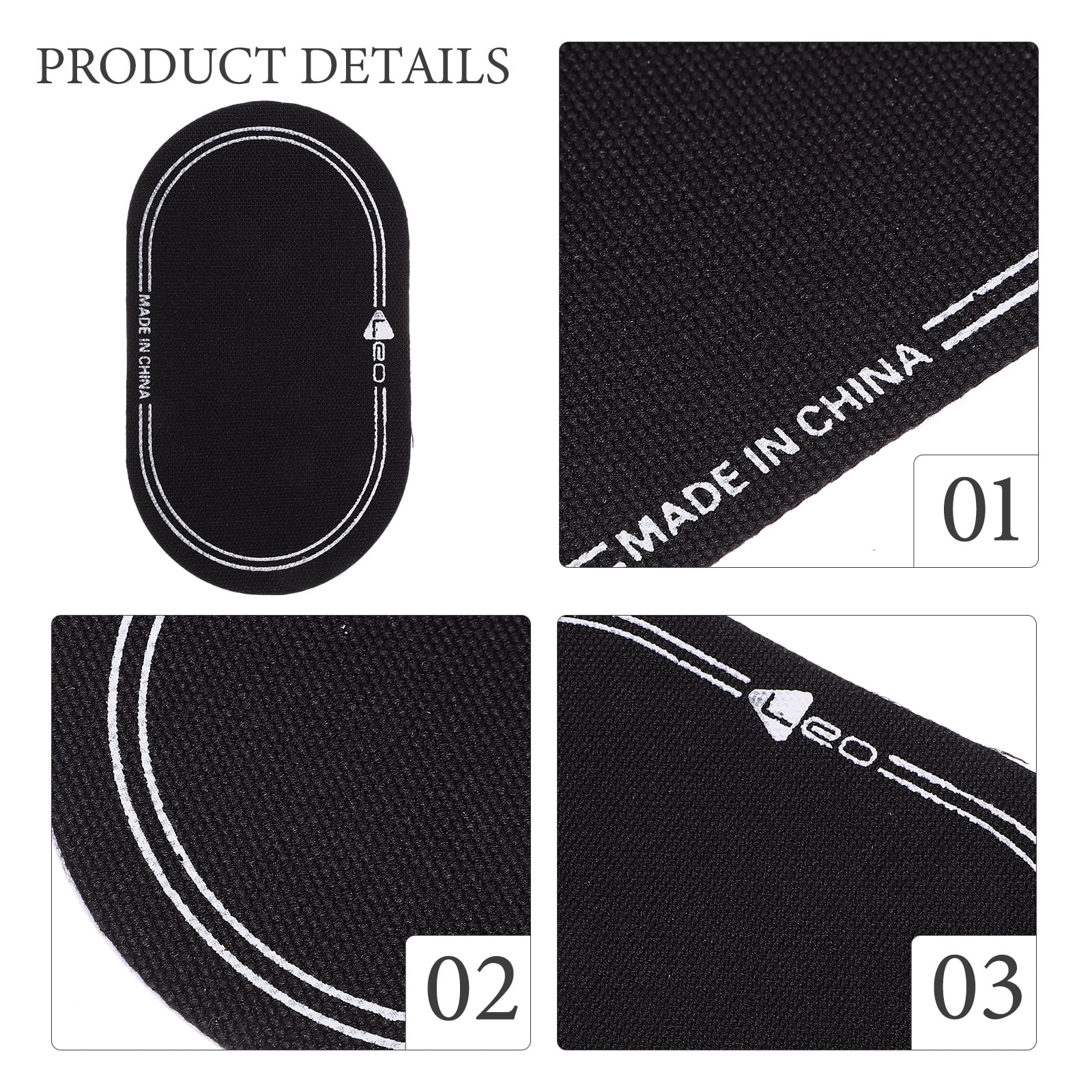Ortofally 2Pcs Bass Drum Patch Double Drum Pedal Patches Drum Pads Sticker for Drum Percussion Accessories 9.20X4.20X3.90CM Black - Image 7