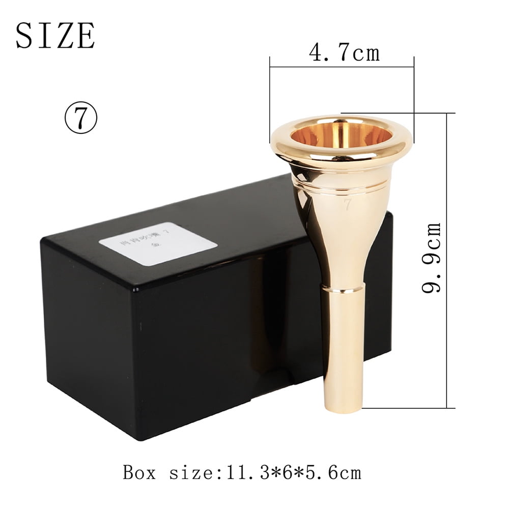 Ortofally Tuba Brass Tuba Great Gift for Tuba Replacement Tuba Parts 13. 3mm Musical Instrument Tuba Accessory 17.60X15.30X5.00CM Golden - Image 7