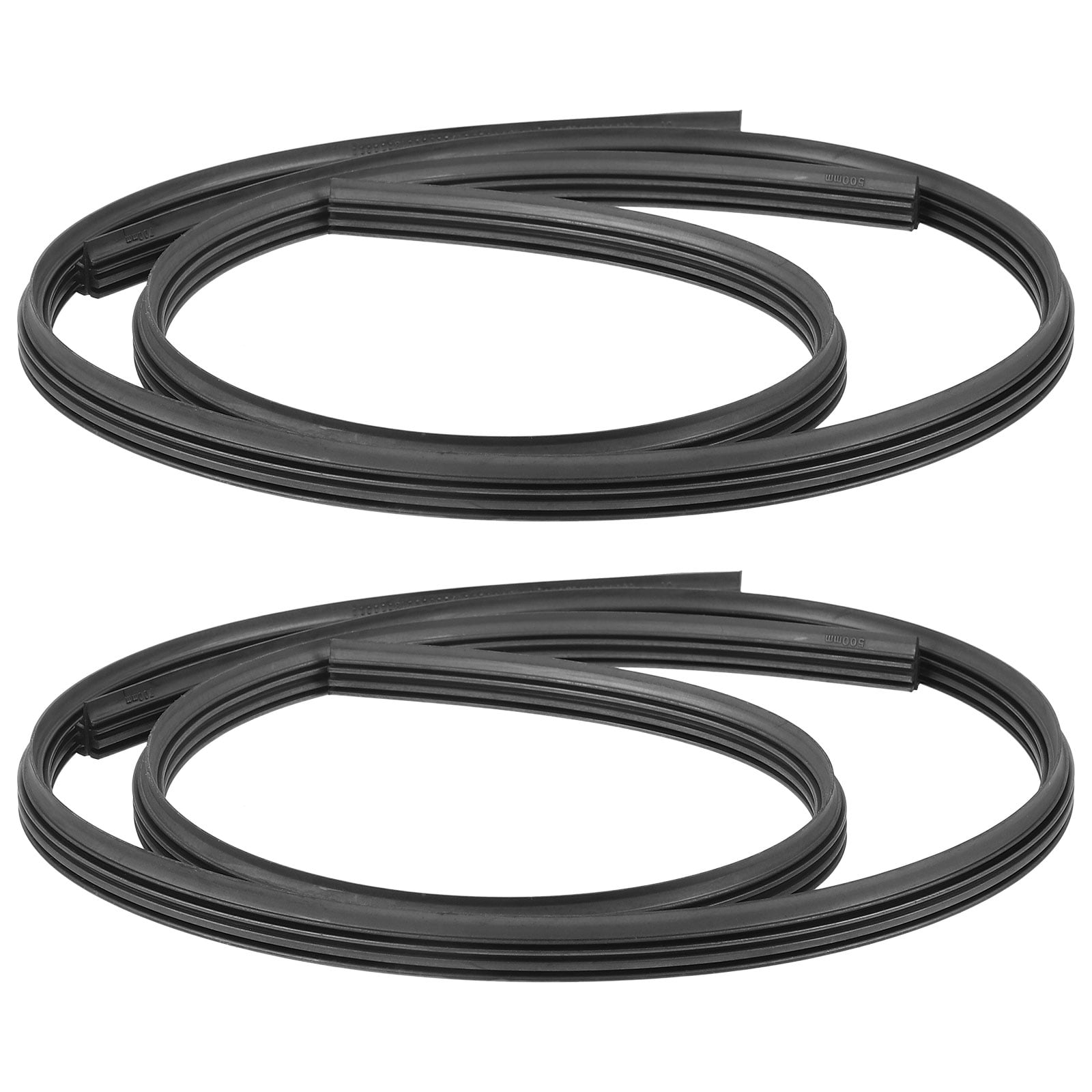 Ortofally 4pcs Wiper Replacement Blades Refills Windshield Wiper Blades Refills Wiper Rubber Strips 3.00X3.00X0.70CM Black - Image 1