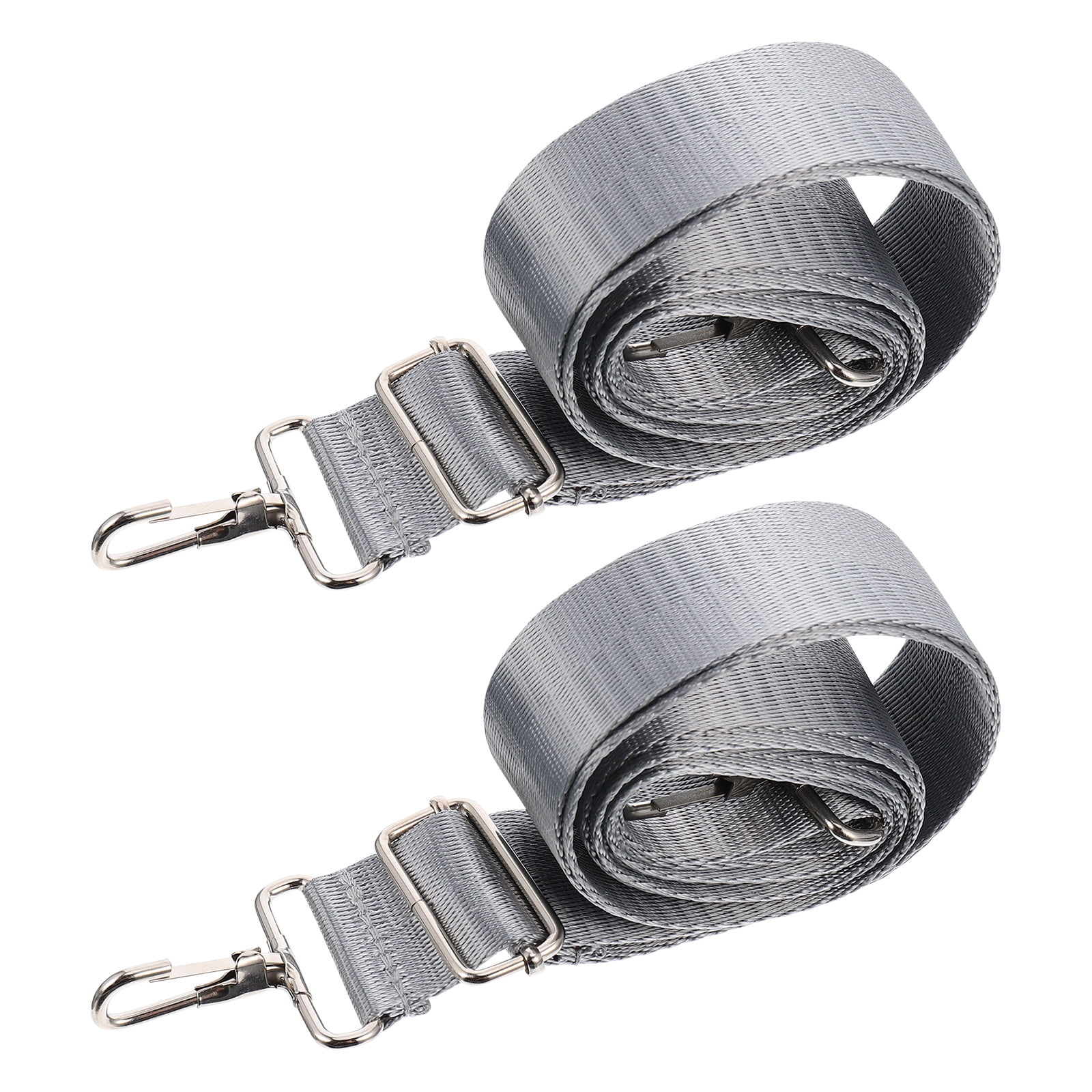 Ortofally Nylon Shoulder Strap, Bag Handbag Purse Replacement Strap, Adjustable Canvas Strap with Metal Hooks for Laptop Briefcase Messenger Bag/ Grey 150X3.8CM Gray - Image 1
