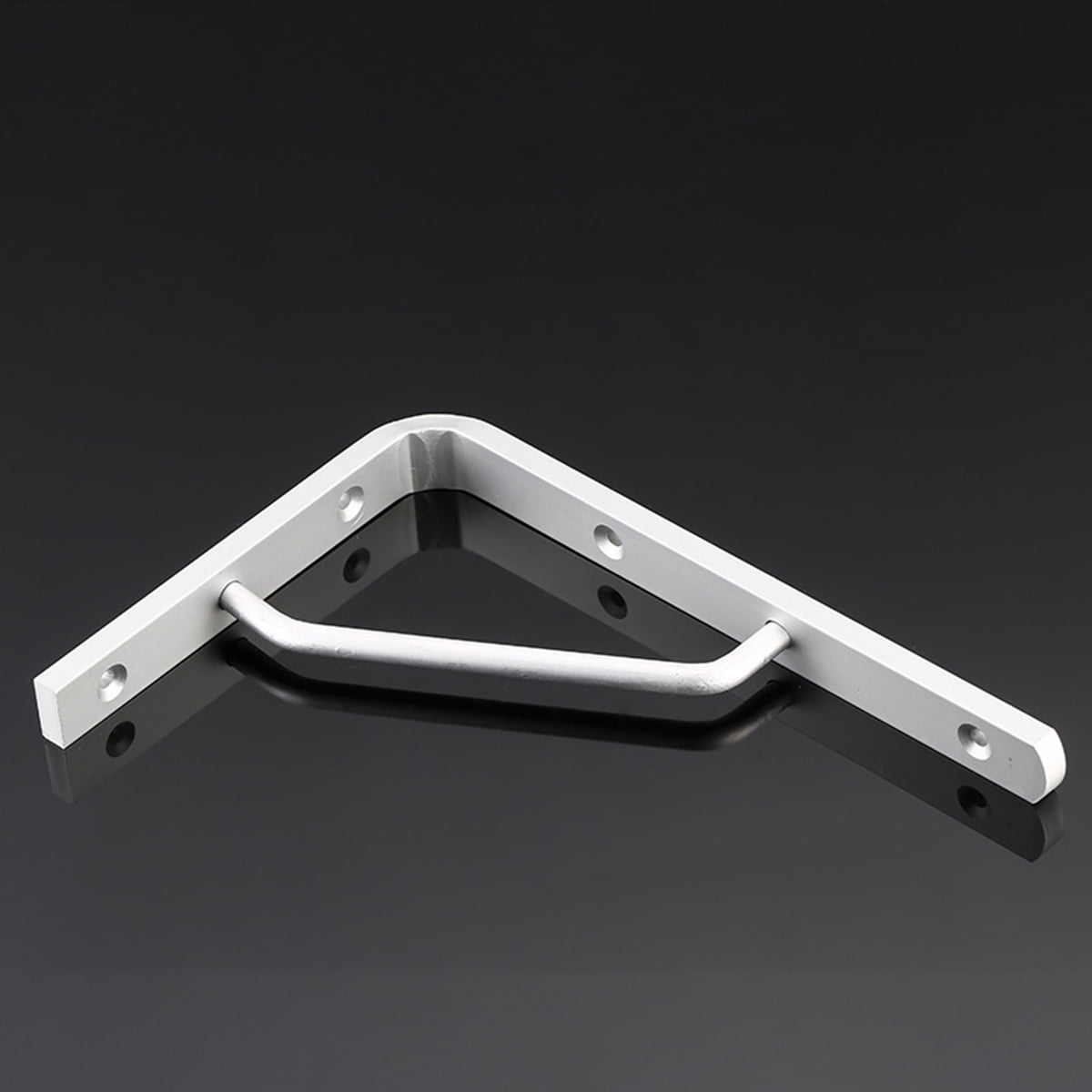 Worgeous 2 PCS Heavy Duty Shelf Brackets Thickened Silver Shelf Support Bracket Aluminium Alloy Practical Durable Support Frame for Home (10inch) 25X16CM Silver - Image 2