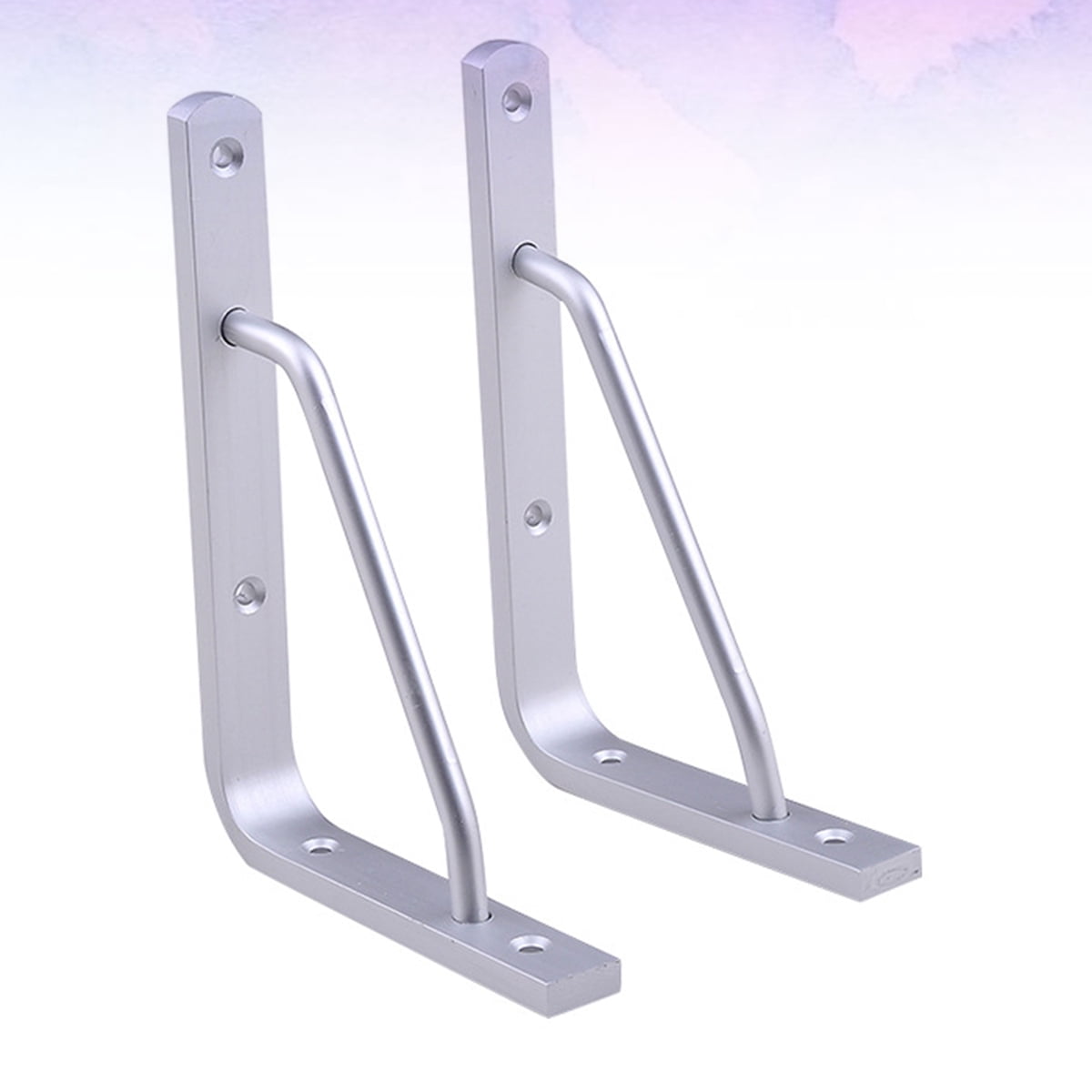 Worgeous 2 PCS Heavy Duty Shelf Brackets Thickened Silver Shelf Support Bracket Aluminium Alloy Practical Durable Support Frame for Home (10inch) 25X16CM Silver - Image 8