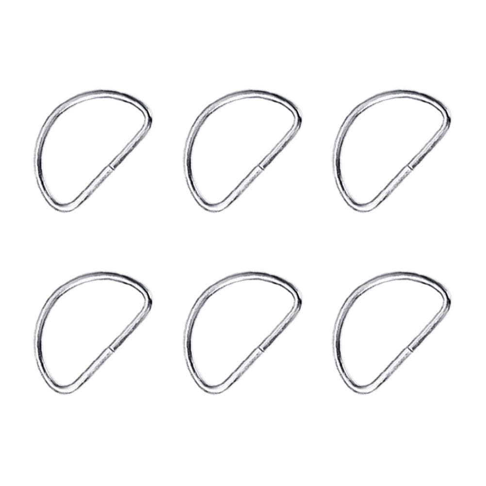 SWETRACE Handbag Hardware Small D Rings Multipurpose Metal for DIY Crafts Silver 20PCS Size 1 Silver - Image 1