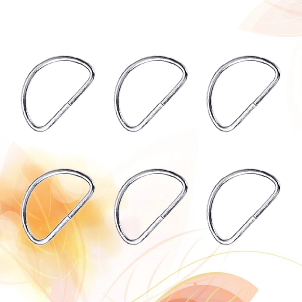 SWETRACE Handbag Hardware Small D Rings Multipurpose Metal for DIY Crafts Silver 20PCS Size 1 Silver - Image 2