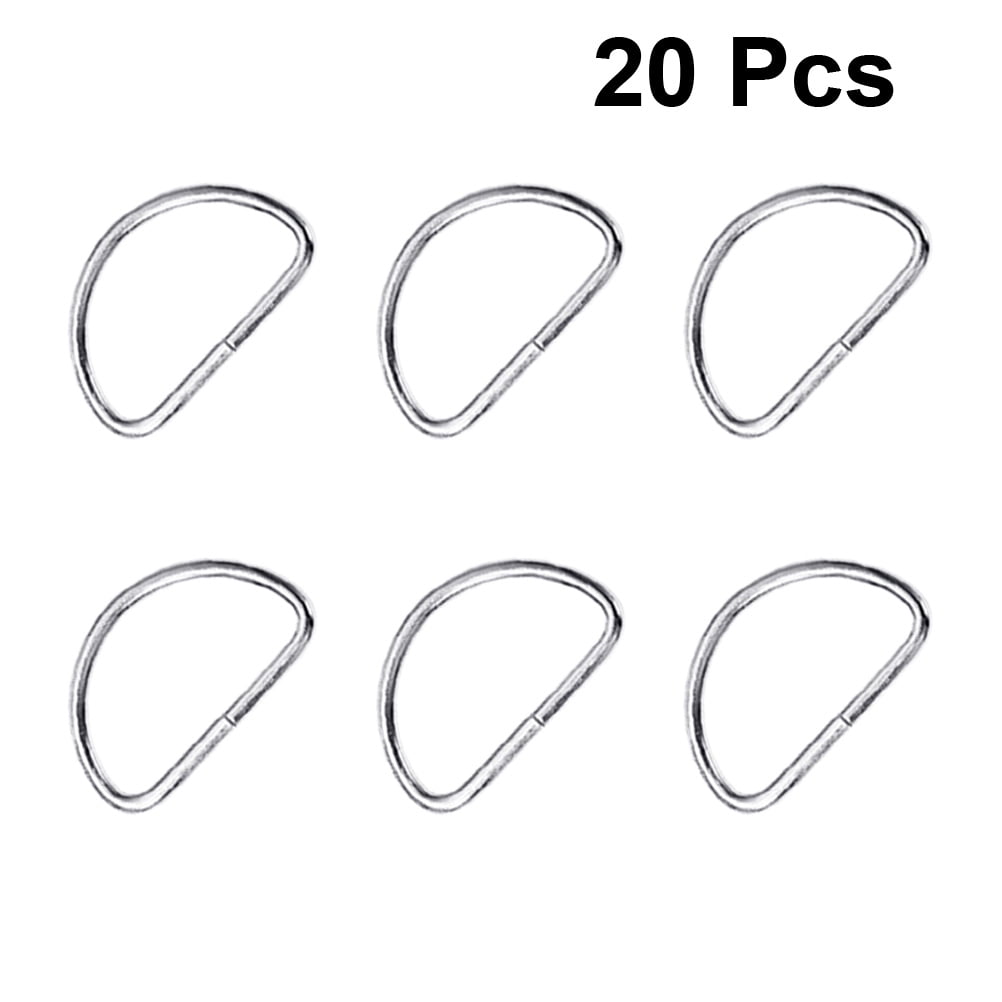 SWETRACE Handbag Hardware Small D Rings Multipurpose Metal for DIY Crafts Silver 20PCS Size 1 Silver - Image 3