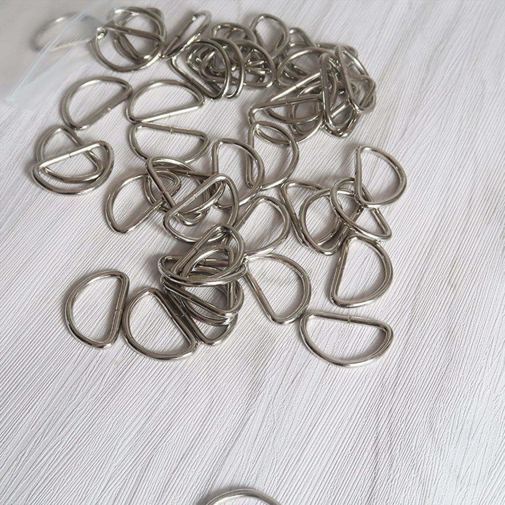 SWETRACE Handbag Hardware Small D Rings Multipurpose Metal for DIY Crafts Silver 20PCS Size 1 Silver - Image 4