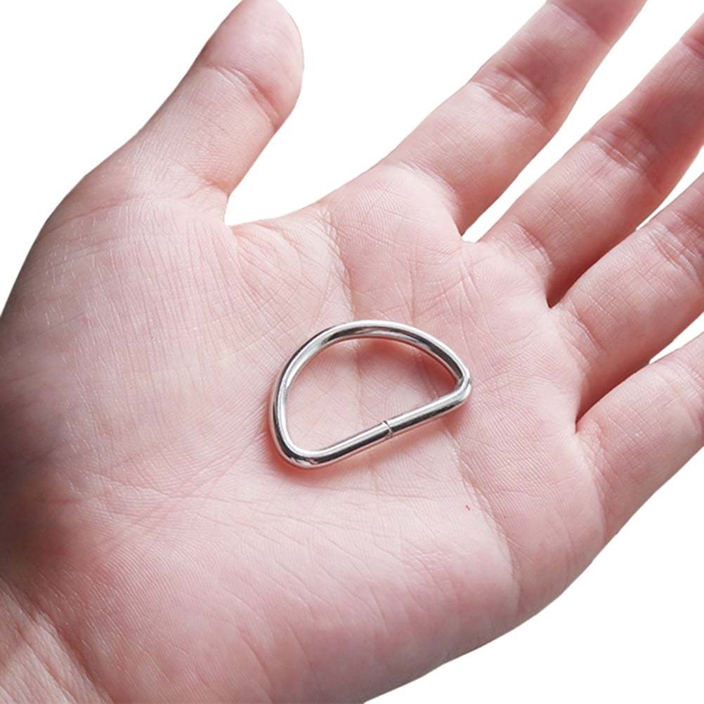 SWETRACE Handbag Hardware Small D Rings Multipurpose Metal for DIY Crafts Silver 20PCS Size 1 Silver - Image 5