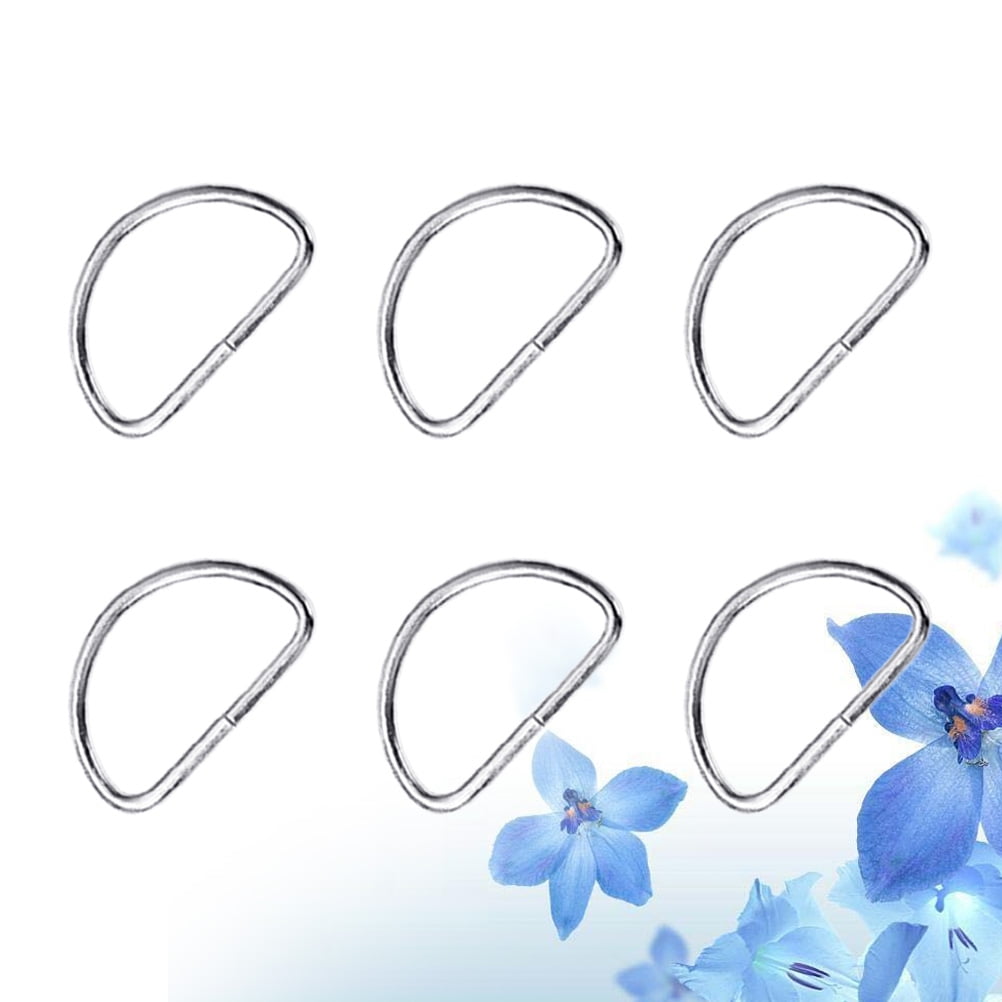 SWETRACE Handbag Hardware Small D Rings Multipurpose Metal for DIY Crafts Silver 20PCS Size 1 Silver - Image 6