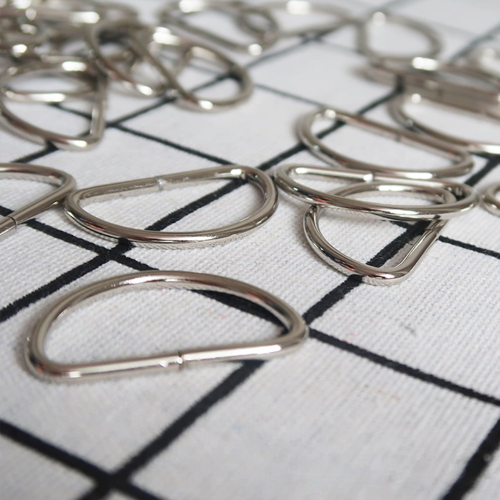 SWETRACE Handbag Hardware Small D Rings Multipurpose Metal for DIY Crafts Silver 20PCS Size 1 Silver - Image 8