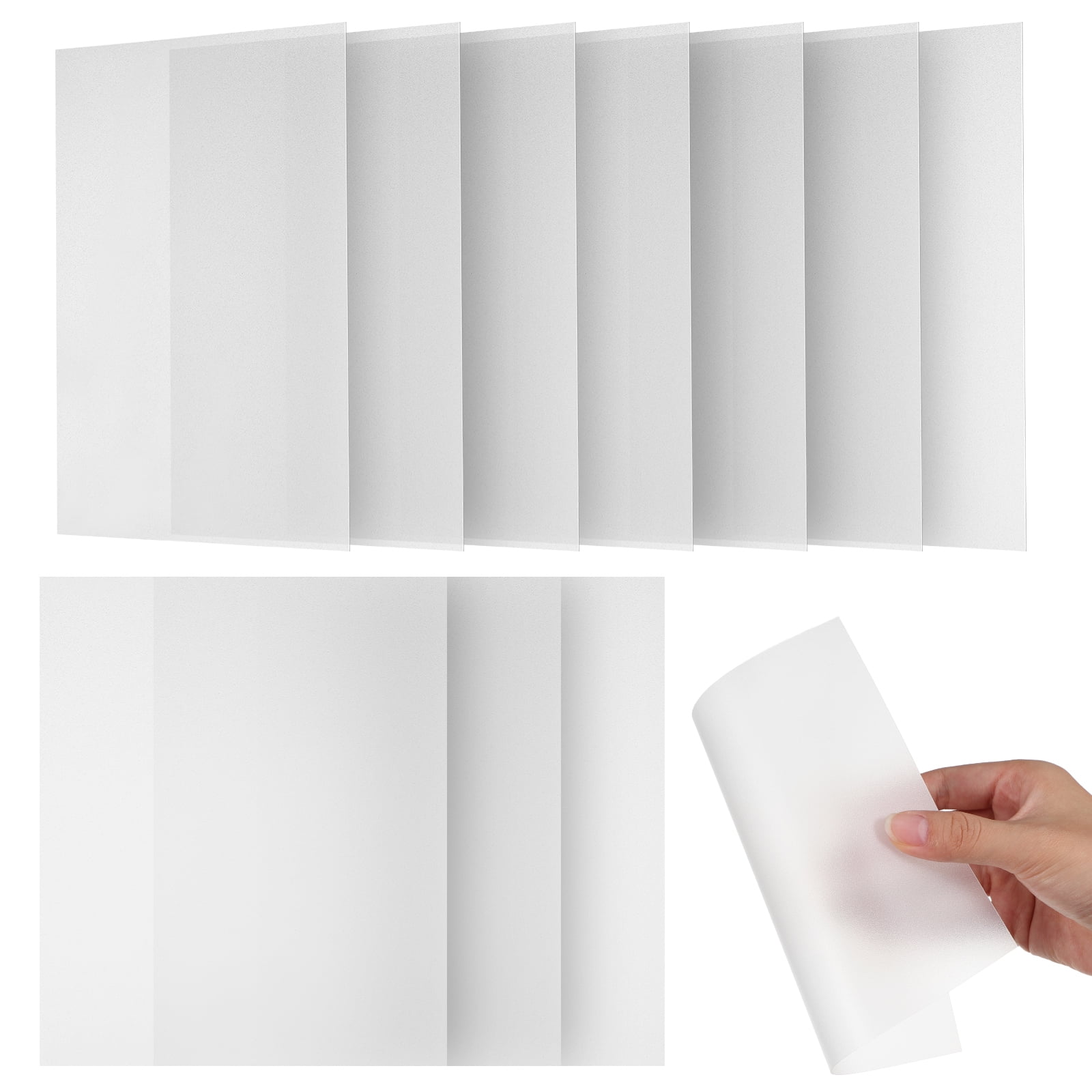 Ortofally 12pcs Blank Transparent Stencil DIY Square Template Blank Stencil Material for Home Shop Size 1 Transparent - Image 1