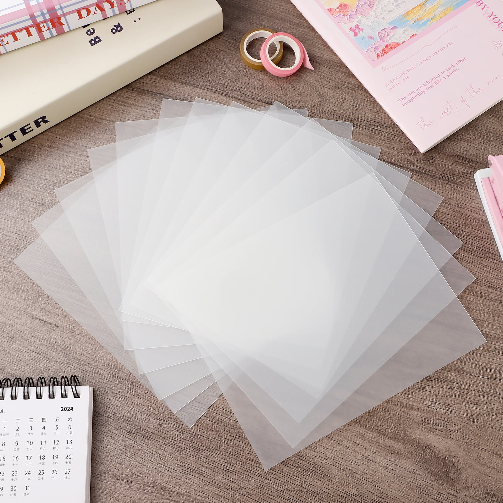 Ortofally 12pcs Blank Transparent Stencil DIY Square Template Blank Stencil Material for Home Shop Size 1 Transparent - Image 6