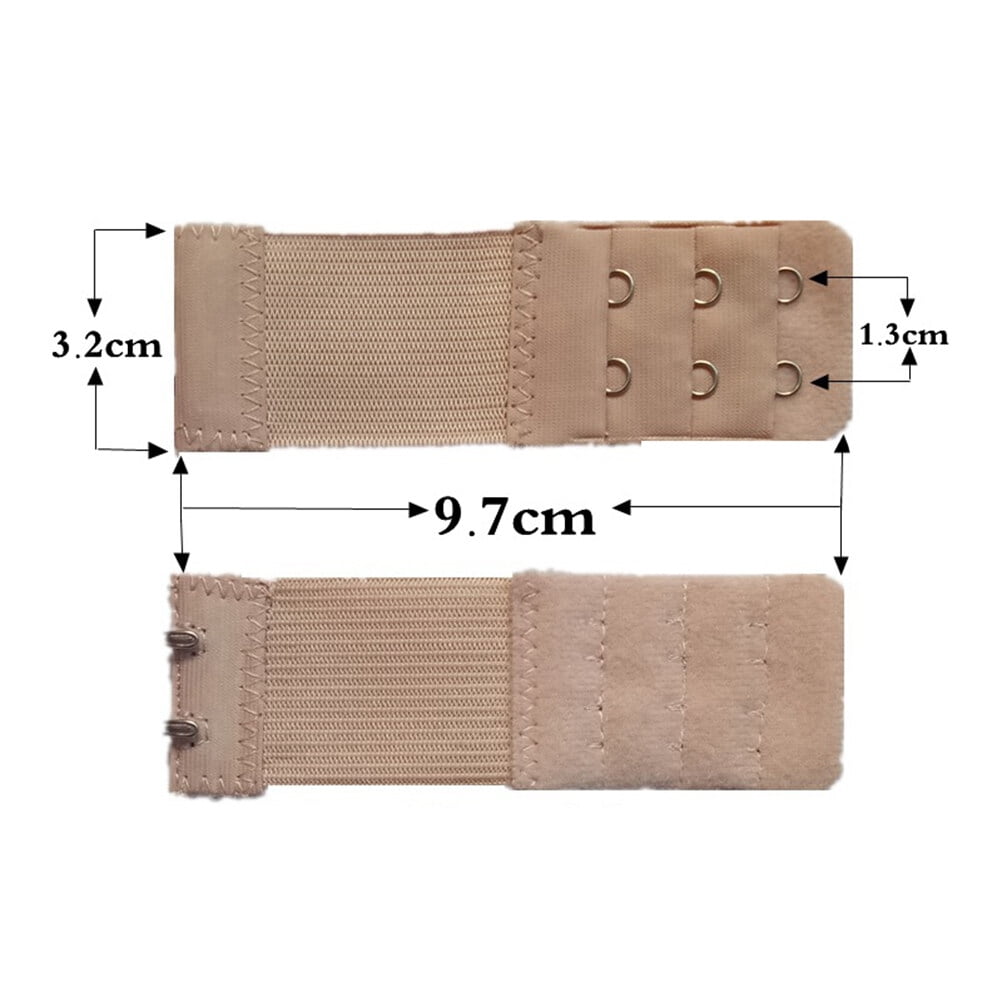 SWETRACE Bra Extension Buckle Polyester 6Pcs 3In Size 3 Beige - Image 7