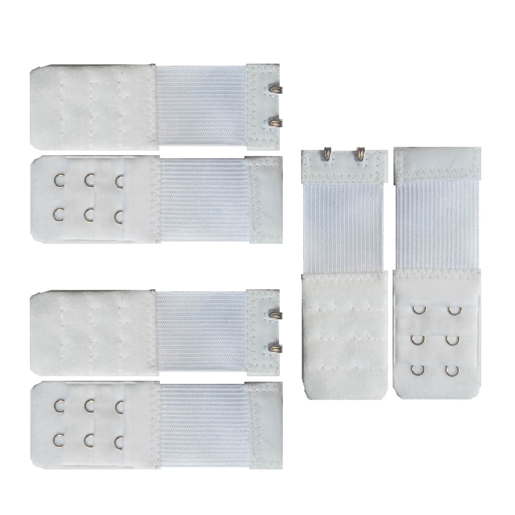 SWETRACE Bra Extension Buckle Polyester 6Pcs 3In Size 4 White - Image 1