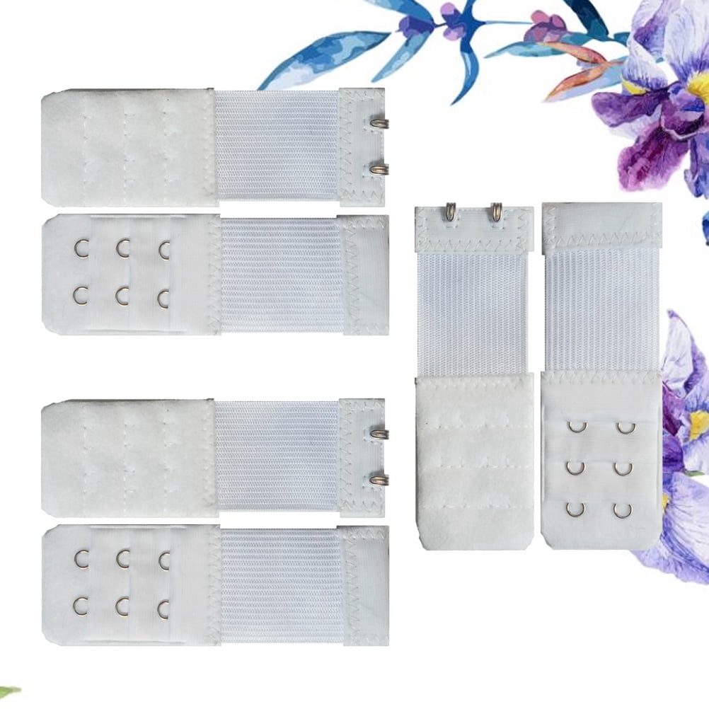 SWETRACE Bra Extension Buckle Polyester 6Pcs 3In Size 4 White - Image 5