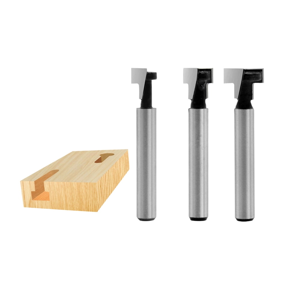 SWETRACE Router Bits Set Router Bit Silver 3Set Woodworking Tool Size 4 Silver - Image 1