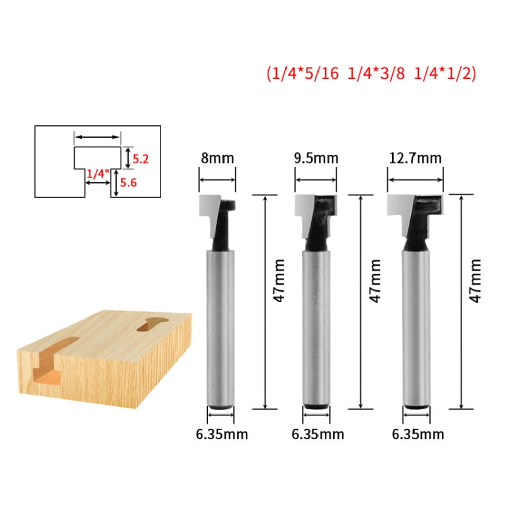 SWETRACE Router Bits Set Router Bit Silver 3Set Woodworking Tool Size 4 Silver - Image 4