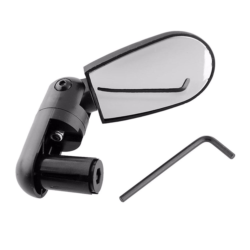 Ortofally 2pcs Universal Handlebar Rearview Mirror 360 Degrees Bike MTB Motorcycle Cycling Handlebar Plug Flexible Rear Mirror (Black) 13.00X8.00X2.50CM Black - Image 2