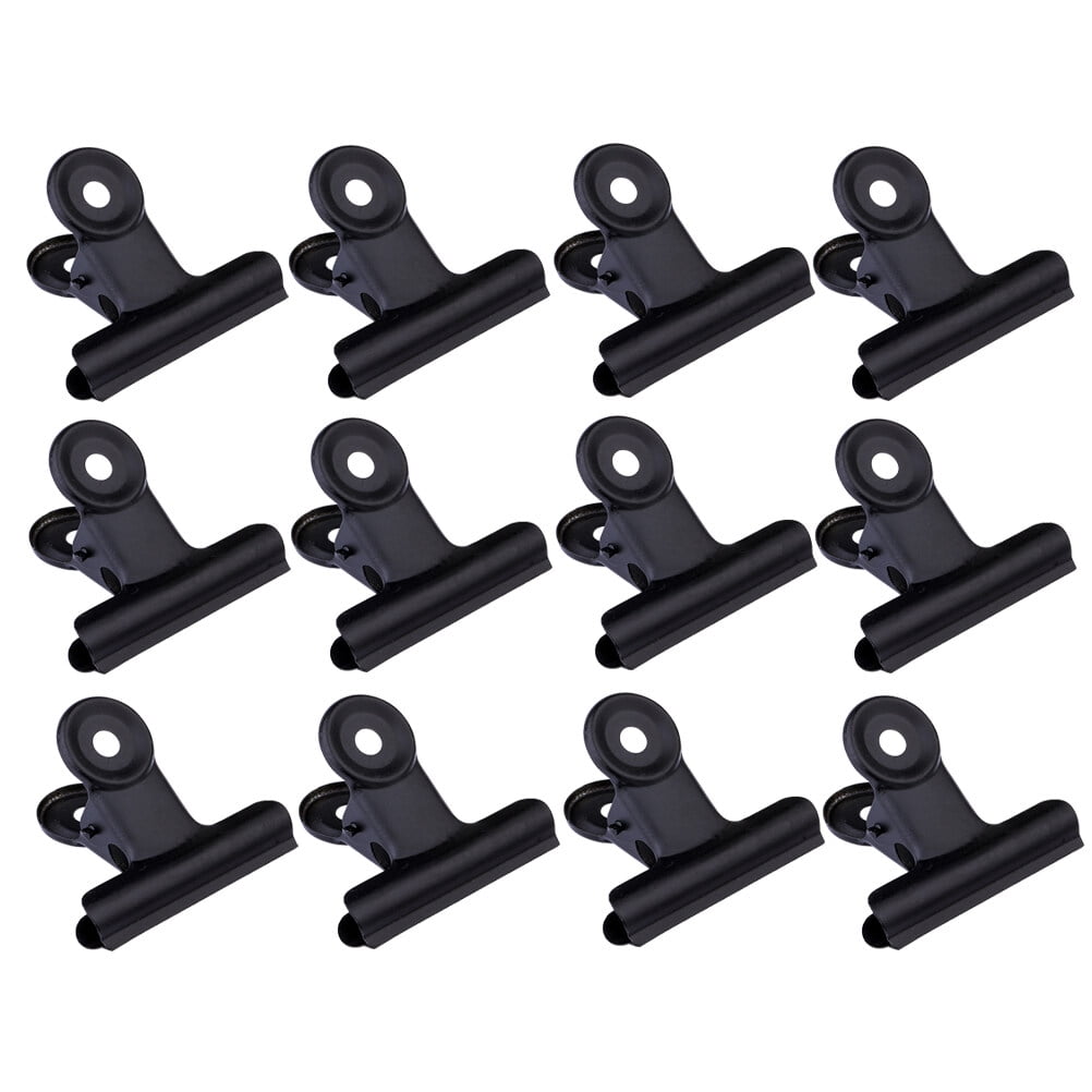 SWETRACE Coating Note Clips Rectangular Document Holding 15Pcs 2In 5*4.7cm Black - Image 1