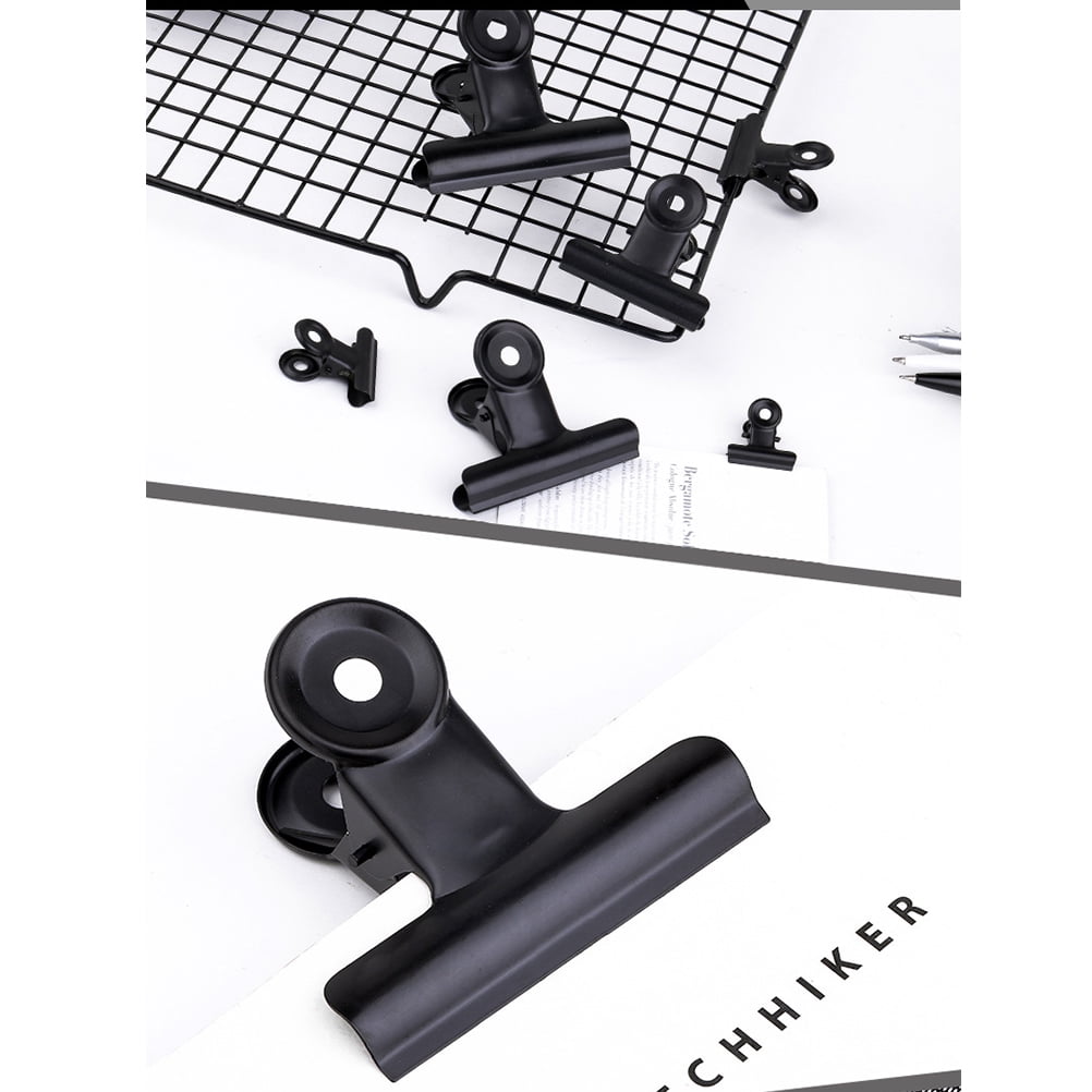 SWETRACE Coating Note Clips Rectangular Document Holding 15Pcs 2In 5*4.7cm Black - Image 2