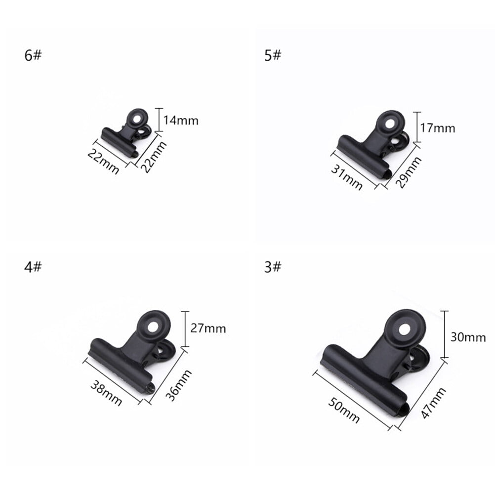 SWETRACE Coating Note Clips Rectangular Document Holding 15Pcs 2In 5*4.7cm Black - Image 3