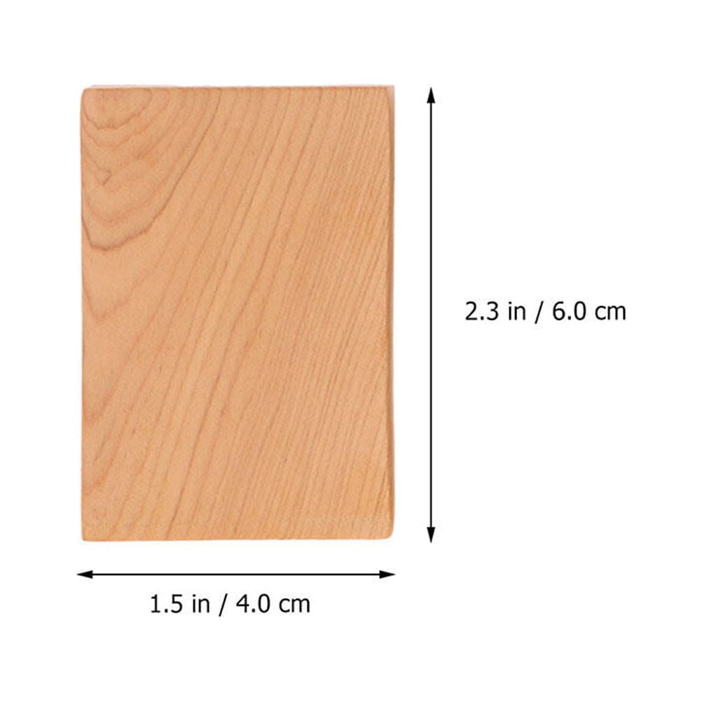 Ortofally 4pcs Rectangule Wooden Board Thicken Blank Unfinished Wood Cutout Smooth Cutting Plaque For DIY Crafts Project 6x4x1.2cm Light Brown - Image 6