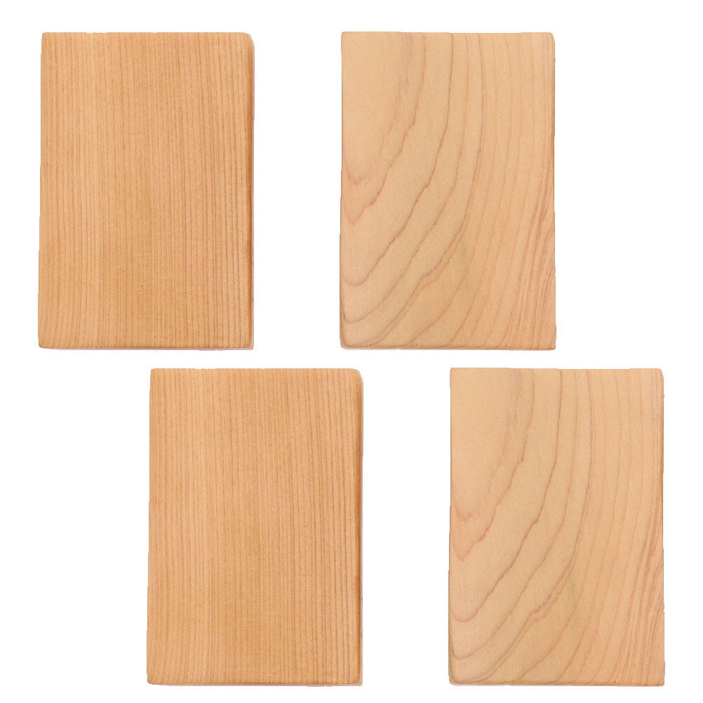 Ortofally 4pcs Rectangule Wooden Board Thicken Blank Unfinished Wood Cutout Smooth Cutting Plaque For DIY Crafts Project 6x4x1.2cm Light Brown - Image 7