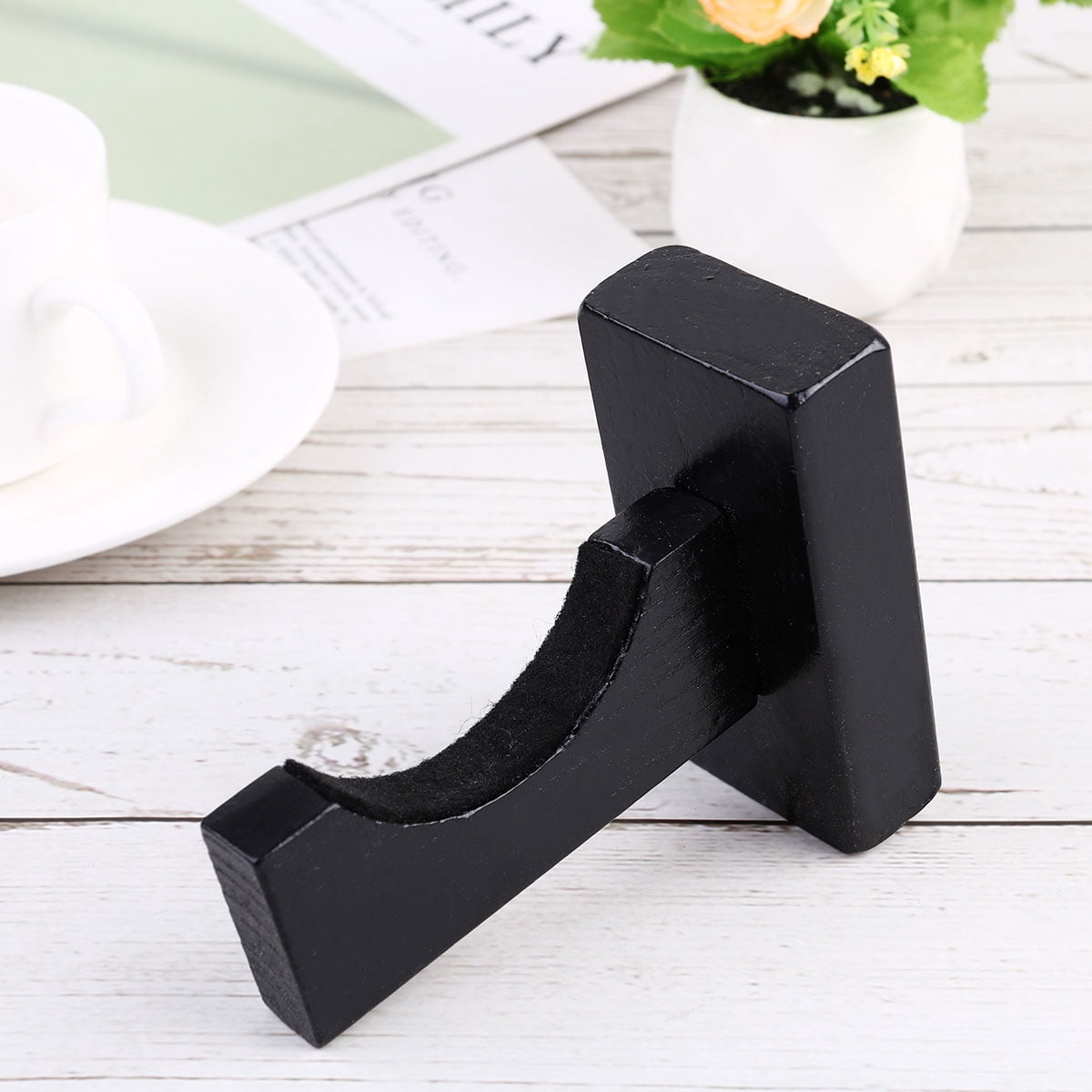 Ortofally Baseball Bat Display Hanger Wall Mounted Horizontal Baseball Bat Holder Hockey Wall Container for Home Office M Black - Image 4