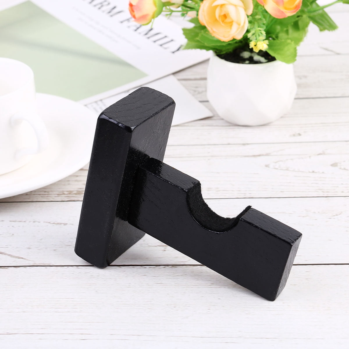 Ortofally Baseball Bat Display Hanger Wall Mounted Horizontal Baseball Bat Holder Hockey Wall Container for Home Office M Black - Image 8