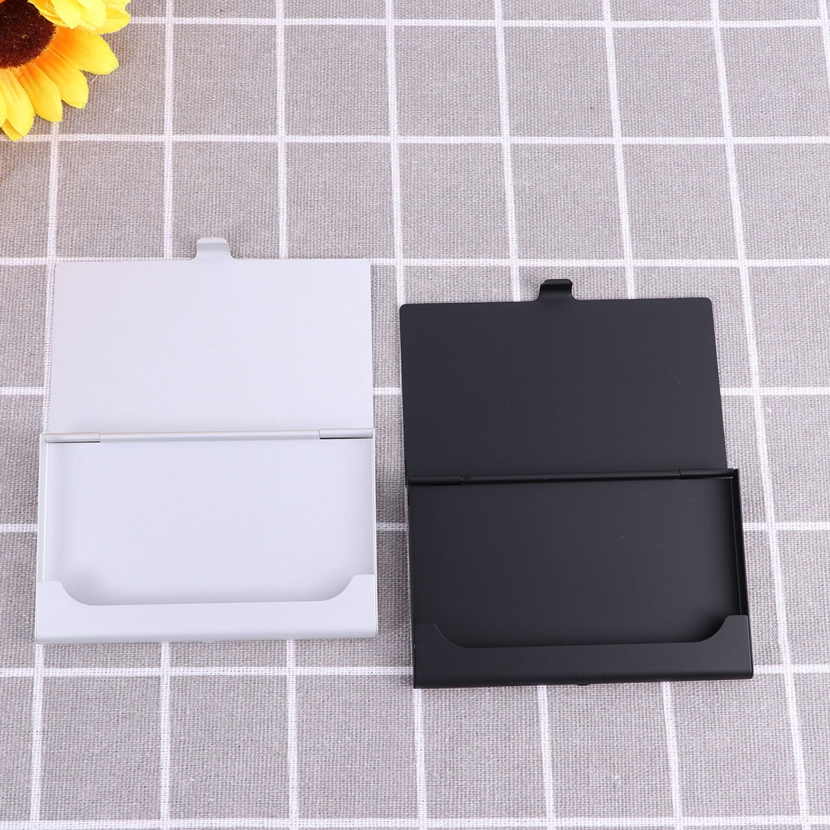 SWETRACE Aluminum Alloy Business Card Case 2Pcs 3.6x2.3x0.3In 9.20X5.80X0.70CM Assorted Color - Image 3
