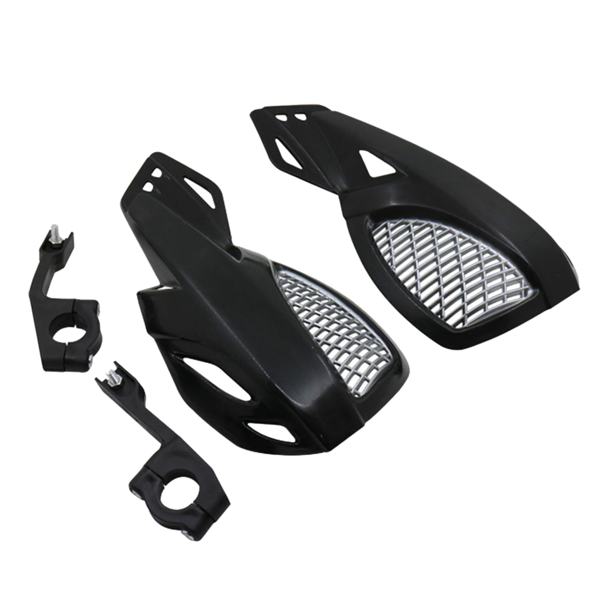 SWETRACE Protect Motorcycle Handlebars Motorbike Handguard Abs White 1 Pair 24.00X12.00X5.00CM Black - Image 1
