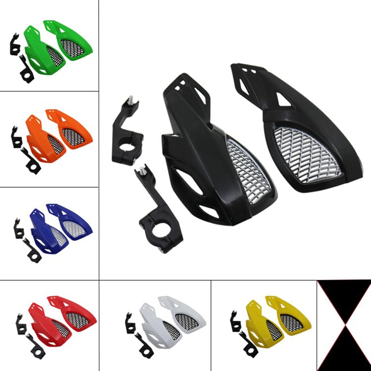 SWETRACE Protect Motorcycle Handlebars Motorbike Handguard Abs White 1 Pair 24.00X12.00X5.00CM Black - Image 3