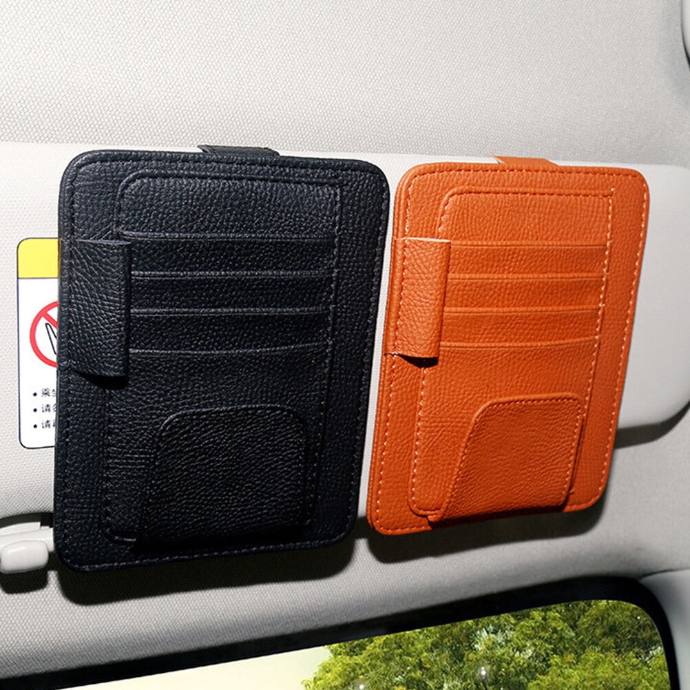 SWETRACE automotive sunglass holder Visor Organizer Black Organizing Driving 1Pack 15.00X12.50X0.60CM Black - Image 2