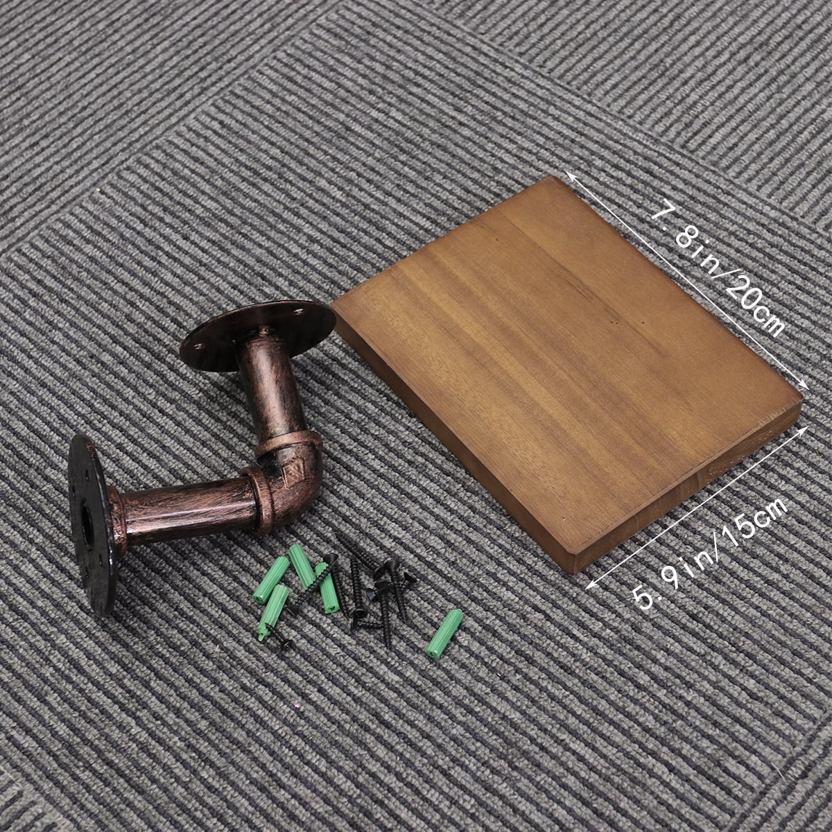SWETRACE Hanging Shelf Wooden Material For Study 1Pcs 7.9X5.9X0.8In 20.00X15.00X2.00CM Brown - Image 5