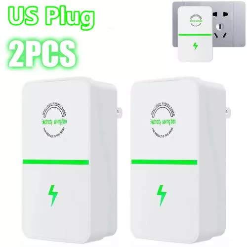2 x Energy Saving Device New Elon Musk 90V-250V Stop-Watt Energy Saver Household - Image 1