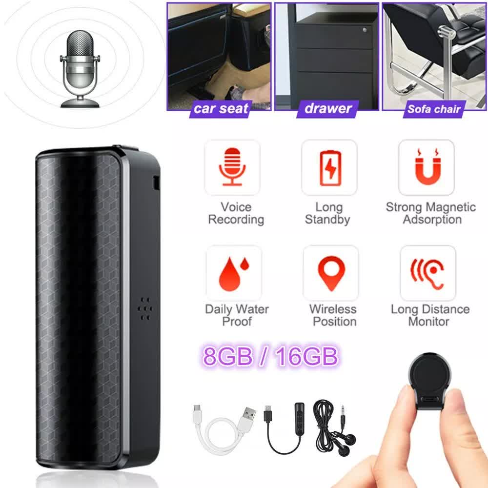 MP3 Spy Magnetic Recording Device Voice Activated Mini Audio Recorder Q70 US - Image 1