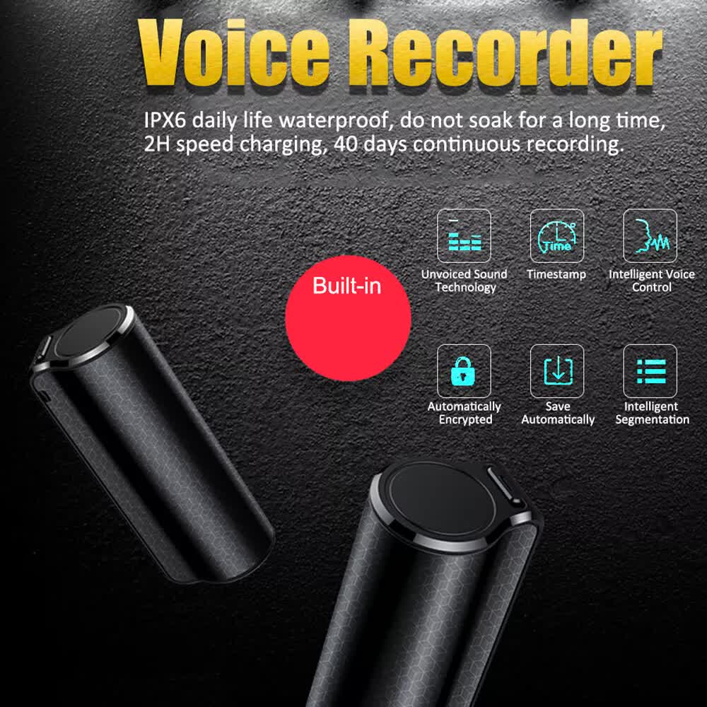 MP3 Spy Magnetic Recording Device Voice Activated Mini Audio Recorder Q70 US - Image 3