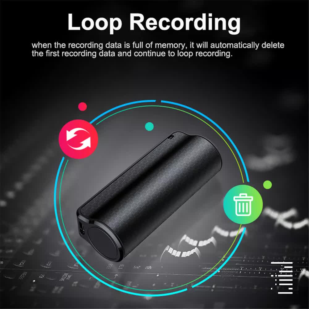 MP3 Spy Magnetic Recording Device Voice Activated Mini Audio Recorder Q70 US - Image 5