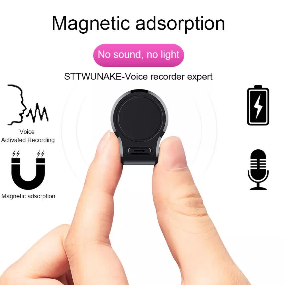 MP3 Spy Magnetic Recording Device Voice Activated Mini Audio Recorder Q70 US - Image 7