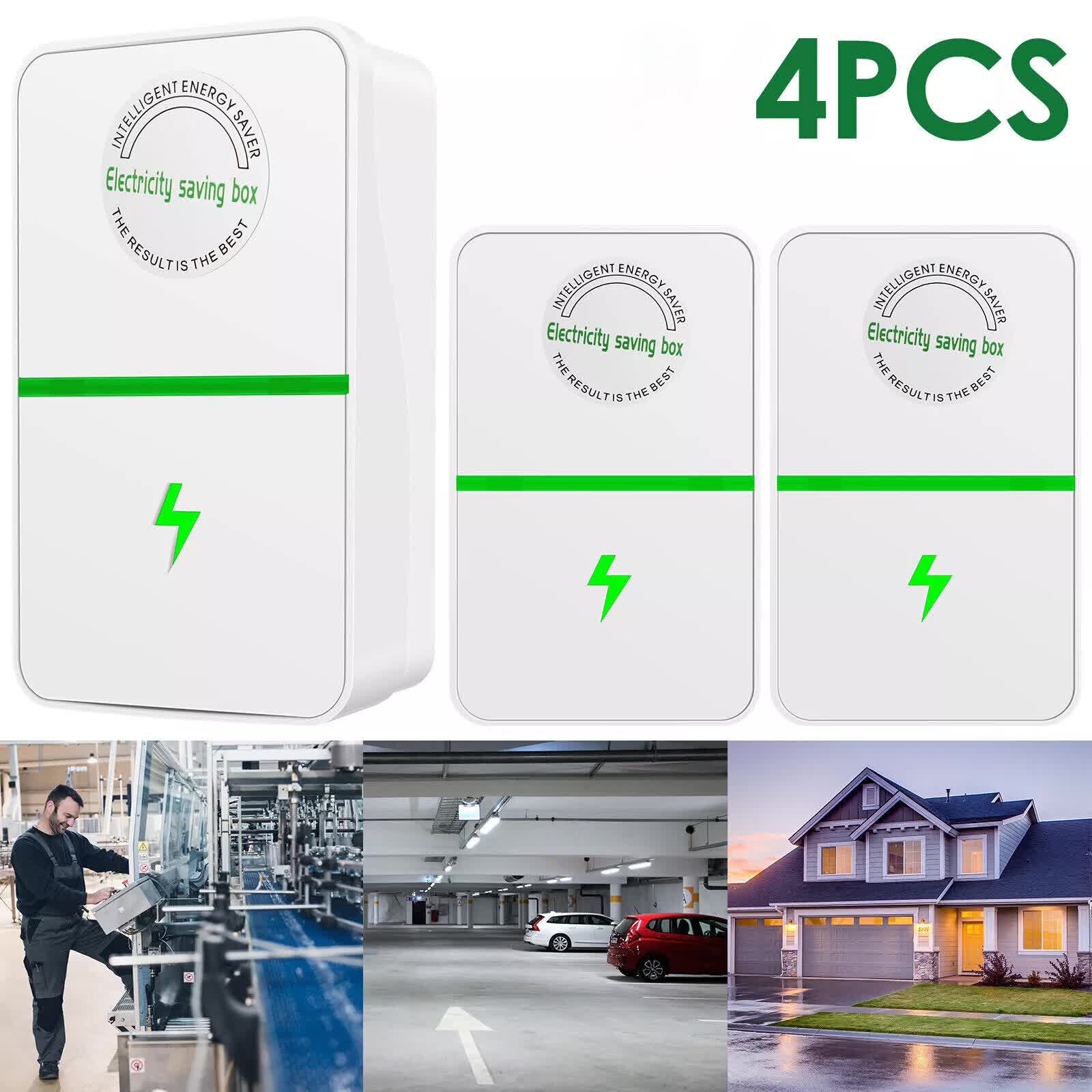 4 x Energy Saving Device New Elon Musk 90V-250V Stop-Watt Energy Saver Household - Image 1